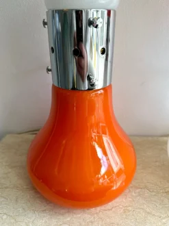 Best Pamono Italian Murano Glass and Metal Chrome Birillo Lamps by Carlo Nason for Mazzega, 1970s, Set of 2