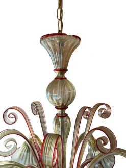 Best Pamono Italian Murano Glass Chandelier