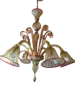 Best Pamono Italian Murano Glass Chandelier