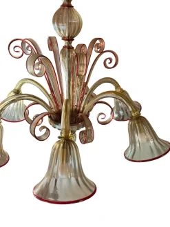 Best Pamono Italian Murano Glass Chandelier