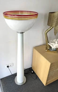 Outlet Pamono Italian Murano Glass Floor Lamp by Roberto Pamio for Leucos, 1970s