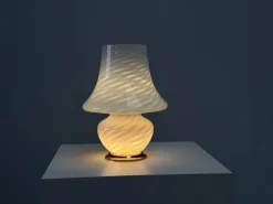 Best Pamono Italian Murano Glass Mushroom Table Lamp, 1970s