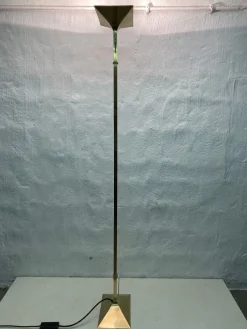 Clearance Pamono Italian New Society Floor Lamp in Brass, 1980s