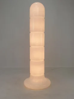 Discount Pamono Italian Opaline Glass Zea Floor Lamp by Salocchi for Lumenform, 1970s
