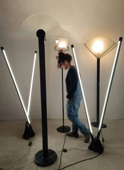 Outlet Pamono Italian Postmodern Floor Lamp Design attributed to Perry A. King & S. Miranda for Arteluce, 1980s