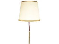Best Pamono Italian Purple Wood and Brass Floor Lamp from Arredoluce, 1940s