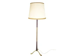 Best Pamono Italian Purple Wood and Brass Floor Lamp from Arredoluce, 1940s