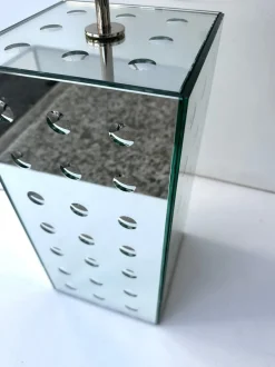 Best Pamono Italian Silver Optical Murano Glass Lamps by Roberto Giulio Rida, 2010s, Set of 2