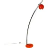 Discount Pamono Italian Space Age Adjustable Floor Lamp in Metal and Orange Metal, 1970s
