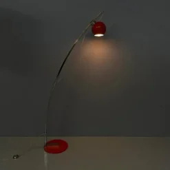 Discount Pamono Italian Space Age Adjustable Floor Lamp in Metal and Orange Metal, 1970s