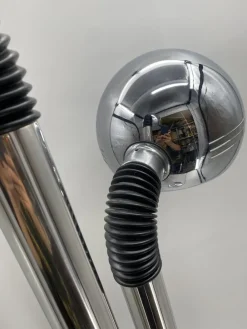 Clearance Pamono Italian Space Age Floor Lamp with Two Chrome Balls, 1970s