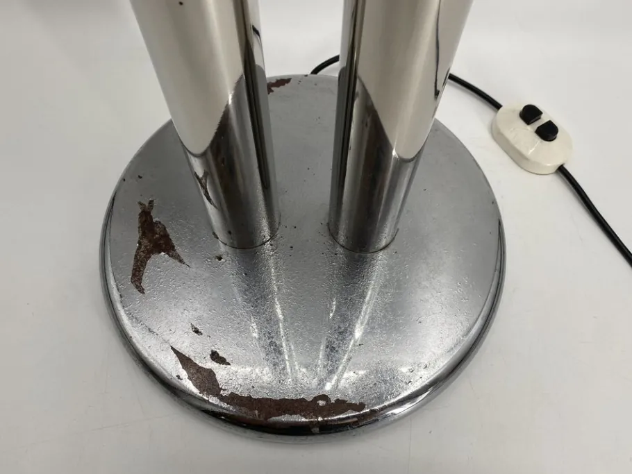 Clearance Pamono Italian Space Age Floor Lamp with Two Chrome Balls, 1970s