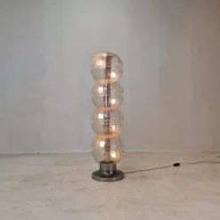 Best Pamono Italian Space Age Glass Floor Lamp, 1980s