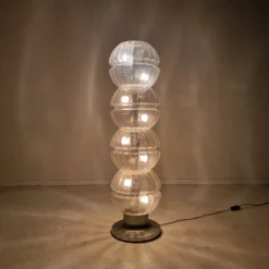 Best Pamono Italian Space Age Glass Floor Lamp, 1980s