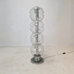 Best Pamono Italian Space Age Glass Floor Lamp, 1980s