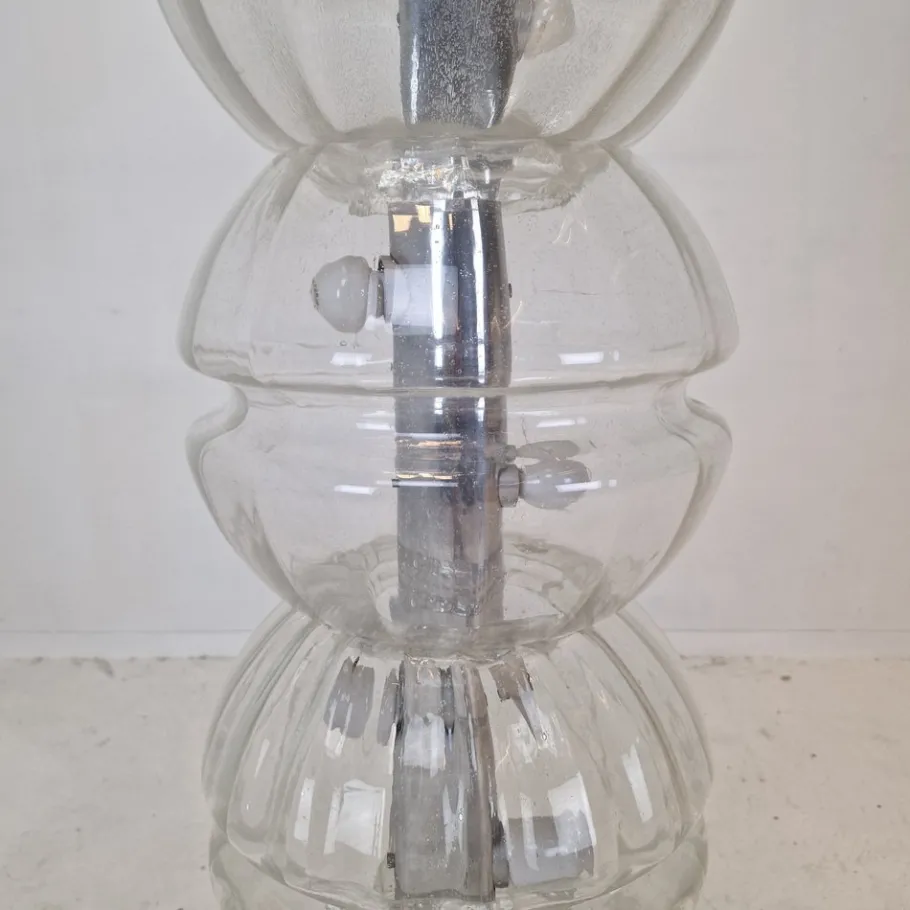 Best Pamono Italian Space Age Glass Floor Lamp, 1980s