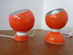 Best Pamono Italian Space Age Metal Internal Magnet Table Lamps by Reggiani, 1960s, Set of 2