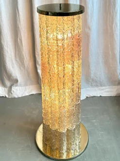 Discount Pamono Italian Space Age Tronchi Brass Plated and Acrylic Floor Lamp by J.T. Kalmar, 1960s