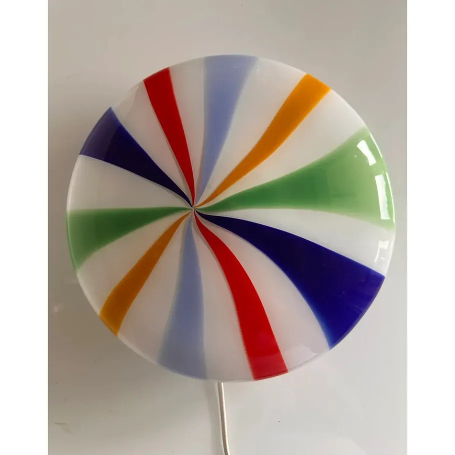 Best Pamono Italian Swirls Murano Glass Wall Sconce by Simoeng