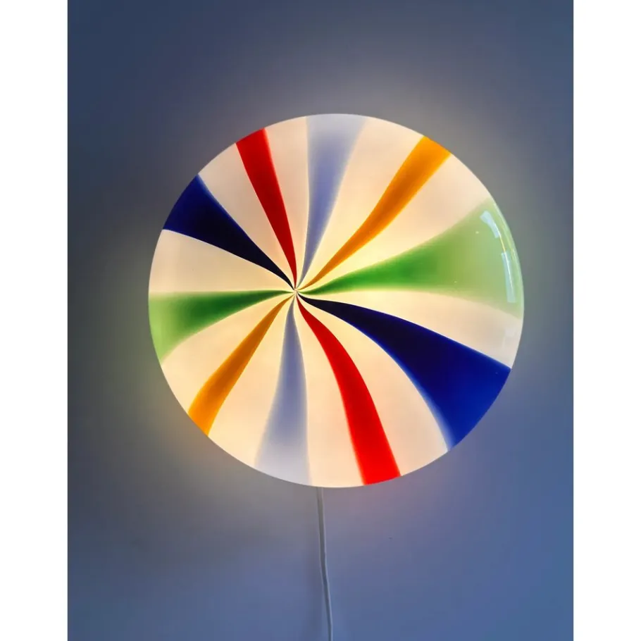 Best Pamono Italian Swirls Murano Glass Wall Sconce by Simoeng