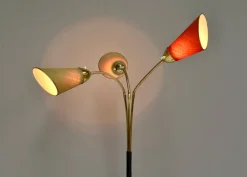 New Pamono Italian Triennale Floor Lamp in Brass from Arredoluce, 1950