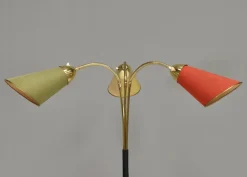 New Pamono Italian Triennale Floor Lamp in Brass from Arredoluce, 1950