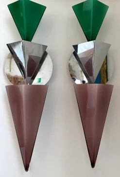Best Pamono Italian Wassily Sconces attributed to Tihani and Mancini for Foscarini, 1980s, Set of 2