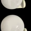 Best Pamono Italian White Opaline Glass Wall Lights from Bega, 1960s, Set of 2