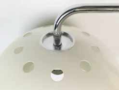 Best Pamono Italian White Painted & Chrome Plated Metal Extendable Arm Wall Lamp, 1970s