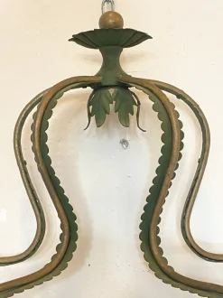 Best Pamono Lacquered Iron Wall Lantern, 1940s