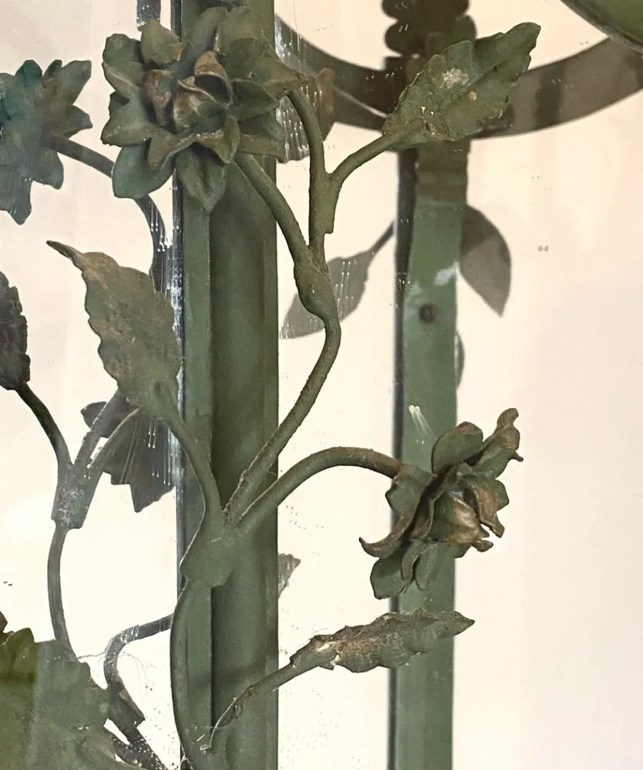 Best Pamono Lacquered Iron Wall Lantern, 1940s