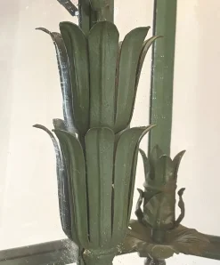 Best Pamono Lacquered Iron Wall Lantern, 1940s