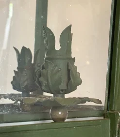 Best Pamono Lacquered Iron Wall Lantern, 1940s