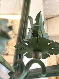 Best Pamono Lacquered Iron Wall Lantern, 1940s