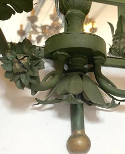 Best Pamono Lacquered Iron Wall Lantern, 1940s