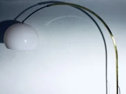 Pamono Large Adjustable Brass Arch Lamp, 1970s