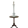 Best Pamono Large Antique Italian Corinthian Pillar Side Table Lamp in Carrara Marble