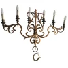 Best Pamono Large Antique Wall Light in Wrought Iron, 1890s