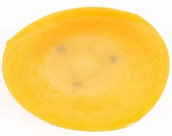 Best Pamono Large Art Deco Bowl in Yellow-Orange Pâte de Verre from Schneider, 1930s