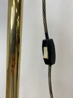 New Pamono Large Art Deco Brass Floor Lamp, 1930s