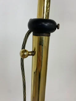 New Pamono Large Art Deco Brass Floor Lamp, 1930s