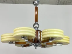 Best Pamono Large Art Deco Chandelier, 1930s