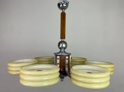 Best Pamono Large Art Deco Chandelier, 1930s
