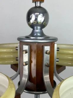 Best Pamono Large Art Deco Chandelier, 1930s