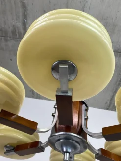 Best Pamono Large Art Deco Chandelier, 1930s