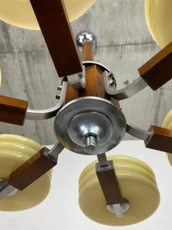 Best Pamono Large Art Deco Chandelier, 1930s