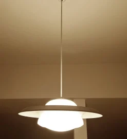 Best Pamono Large Art Deco Glas Pendant Lights, 1930s, Set of 2