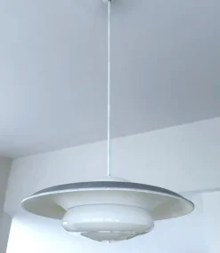 Best Pamono Large Art Deco Glas Pendant Lights, 1930s, Set of 2