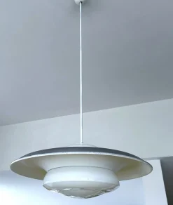 Best Pamono Large Art Deco Glas Pendant Lights, 1930s, Set of 2