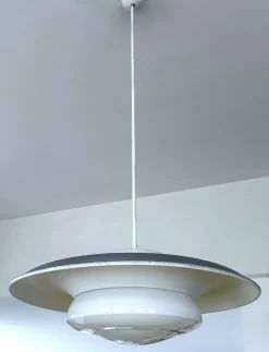 Best Pamono Large Art Deco Glas Pendant Lights, 1930s, Set of 2